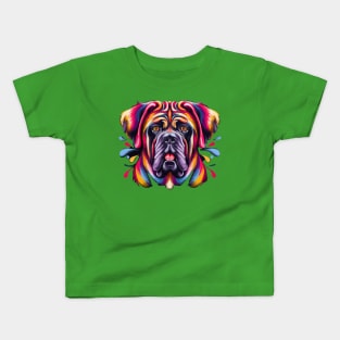 Boerboel Dog Watercolor Poster Art Kids T-Shirt